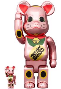 東京限定 100％ & 400％ BE@RBRICK 招き猫 招福 桃金メッキ ベアブリック 小判 達磨 蓄光 金メッキ ペコちゃん 銀 黒 福 金運 開運 千万両