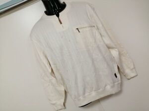 kkyj3896 ■ U.P renoma ■ レノマ ニット トップス ハーフジップ アイボリー 白 M