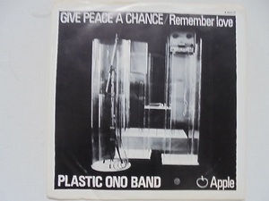 Appleレコード PLASTIC ONO BAND『 GIVE PEACE A CHANCE 』ジョン＆ヨーコ Apple 1809 US盤新品