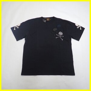 ★未使用 VANSON/バンソン 50周年記念モデル クロスボーンスカル 半袖Tシャツ メンズXXL/スミクロ/コットン100%/クルーネック&2031100008