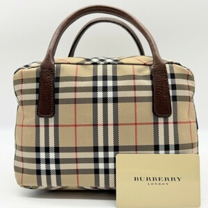 極美品／レア☆BURBERRY BLUE LABEL バーバリー ブルーレーベル ハンドバッグ ポーチ ノバチェック チェック 手持ち マルチカラー ミニ