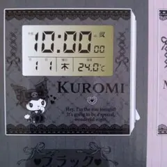 ã‚¯ãƒ­ãƒŸã€€kuromi ã‚µãƒ³ãƒªã‚ªã€€ã‚¯ãƒ­ãƒƒã‚¯ã€€æ™‚è¨ˆã€€é›»æ³¢ã€€ç½®ã��å�‹ã€€å£�æ�›ã�‘ã€€æ¸©åº¦è¨ˆ