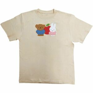 ミッフィー ｍiffy Ｔシャツ miffy&Boris ベージュ Mサイズ