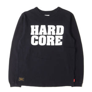 WTAPS ダブルタップス Tシャツ サイズ:S HARD COREロゴ ヘビーウェイト ロングスリーブTシャツ DESIGN L/S ネイビー カットソー