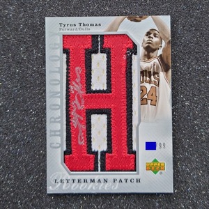 ◆【Auto card】Tyrus Thomas 2006-07 NBA UD Chronology Rookie Letterman Patch card #141　◇検索：タイラス・トーマス 直筆サイン