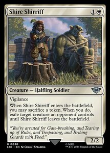 MTG ■白/英語版■ 《ホビット庄の庄察/Shire Shirriff》★FOIL★ 指輪物語:中つ国の伝承 LTR