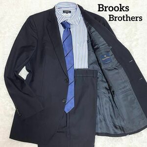 A88 美品　Brooks Brothers　ブルックスブラザーズ　スーツセット　ブラック　黒　39REG33W表記　M～L相当　ブラックスーツ