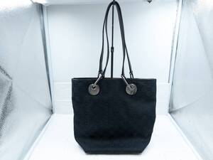 1円～☆GUCCI グッチ 120840 GG柄 GGキャンバス×レザー ショルダーバッグ トートバッグ 肩掛け レディース ブラック系 中古