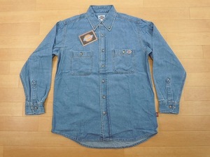 g358★新品★サイズ S★DICKIES ディッキーズ FB460U デニムシャツ★ワークシャツ ボンマックス★カラー7 ブルー★即決★