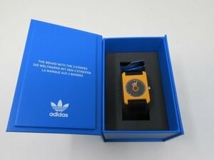 ◆adidas　アディダス　腕時計　黄色　AOST22543　箱付　中古◆11406