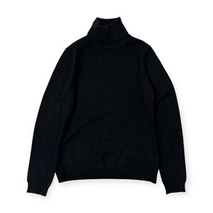 カシミヤ100%◆UNIQLO ユニクロ タートルネック 長袖 ニット セーター Sサイズ/黒 ブラック 系/レディース