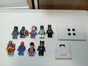 レゴ　スーパーヒーローズ　フィグ9体　バットマン　キャットウーマン　ペンギン　スパイダーマン　ハーレイ・クイン　キャプテンアメリカ