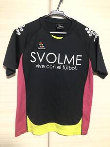 svolme スボルメ ユニ プラクティスシャツ 黒 s 150サイズ（used） ～サッカー、フットサル、スポーツ、部活、タウンユース、カジュアル～