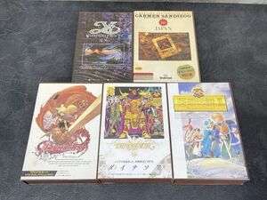 PC-9801シリーズ PC-9801VM以降 ソフト 5本セット ブランディシュ 英雄伝説 II Ys ダイナソア PCゲーム ファルコン FD / 511003