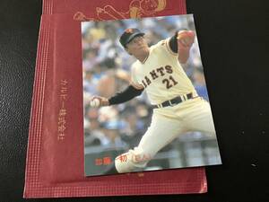 未開封開封品　カルビー83年　加藤（巨人）No.202　プロ野球カード　美品