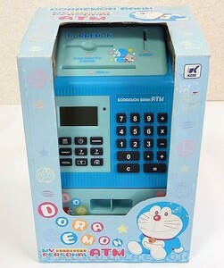 【廃盤品】エポック社 ドラえもん 計算機機能付き貯金箱 マイパーソナルATM 付属品あり/動作確認済み DORAEMON