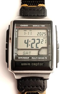 【稼働品】CASIO wave ceptor カシオ ウェーブセプター デジタル 腕時計 