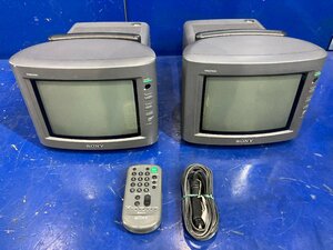 ◇SONY TRINITRON ソニー トリニトロン KV-9AD2 9インチ テレビ ブラウン管テレビ 2台セット ジャンク リモコン付き