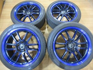 溝有り RAYS グラムライツ 57アルティメイト ホイールタイヤ 4本 18インチ 8.5J+45 245/40R18 S4 WRX STi GVB VAB GRB GVF RX-8 シビック