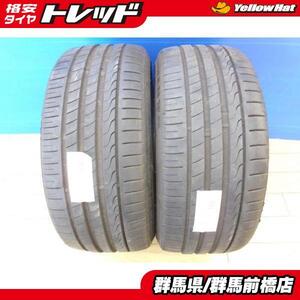 プリウス アクセラ 中古 225/35R19 夏タイヤ 2本 MINERVA F205 セレナ ヴォクシー カローラスポーツ 86 BRZ リムガード傷 前橋