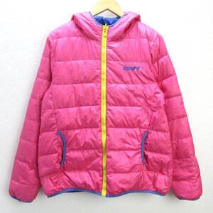 D■ランドリー/Laundry リバーシブル ダウンジャケット JKT【M】ピンク/青/LADIES/41【中古】