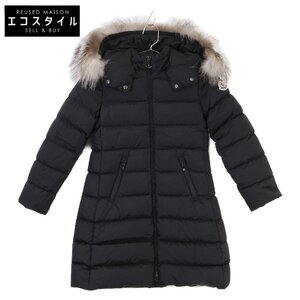 美品/国内正規/22年製 MONCLER モンクレール ABELLE ファー/フード付ダウン コート 8A/130cm ブラック レディース