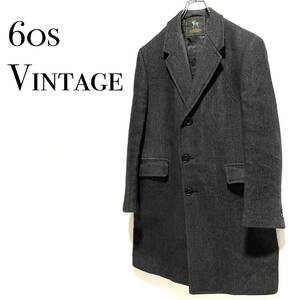 60s ヘリンボーンウール チェスター コート / size 36 / 60年代 ハートシャフナーマルクス USA vintage 50s 50年代