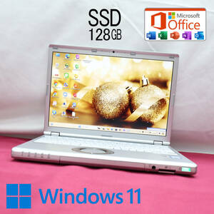 ★美品 高性能6世代i3！SSD128GB★CF-SZ5 Core i3-6100U Webカメラ Win11 MS Office 中古品 ノートPC★P72465