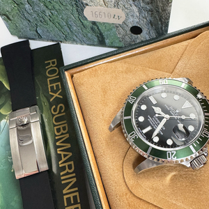 ROLEX ロレックス サブマリーナ デイト グリーン Rolex Submariner 16610LV Green 純正及び一部社外補修品 BOX ラバーブレスなど付属品多数