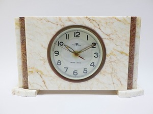 ★ 昭和レトロ 東京時計 手巻 大理石 置時計 ★G817 Tokyo Watch Hand Wound Clock