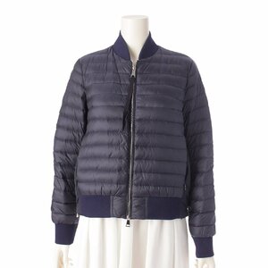 【モンクレール】Moncler　18年 ROME Wジップ サイドジップ ブルゾン ダウンジャケット 45370 ネイビー 0 【中古】【正規品保証】206920