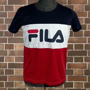 FILA フィラ【S】半袖 Tシャツ トップス カットソー スポーツウェア ホワイト レッド ネイビー