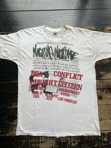 80s NAGASAKI NIGHTMARE DOA CONFLICT UPRIGHT CITIZEN ASEXUALS GOVERNMENT ISSUE ハードコア パンク バンド Tシャツ ビンテージ 古着 