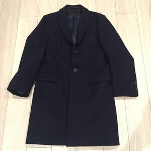 美中古 アクネ ステュディオス ウール チェスター コート ネイビー サイズ 50 Garret Coat Acne Studios