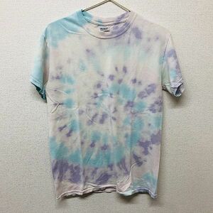 (No.420)Tシャツ(サイズ：S)タイダイ柄白/水色/紫