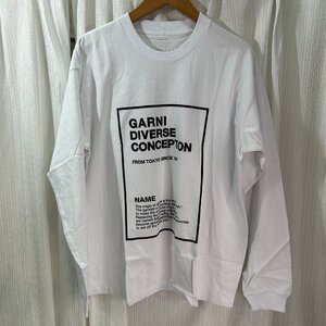 ♪M♪ GARNI 長袖Tシャツ Origin Box Tee ホワイト Mサイズ オーバーサイズ ファッション 新品 ♪A-241047