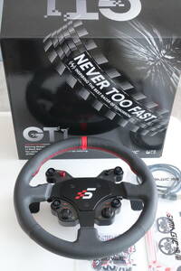 Simagic GT1-SR ステアリングホイール（レザー）クリックリリース付き ほぼ新品