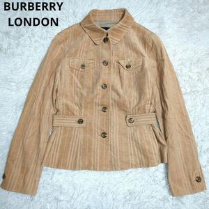 【美品】バーバリーロンドン　コーディロイジャケット　ベージュ　L　三陽商会　BURBERRY LONDON ノバチェック