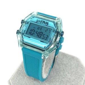 新品同様◆I am the watch アイアムザウォッチ 腕時計 ◆XIAM/KIT008 ターコイズブルー SS×シリコン レディース ウォッチ watch