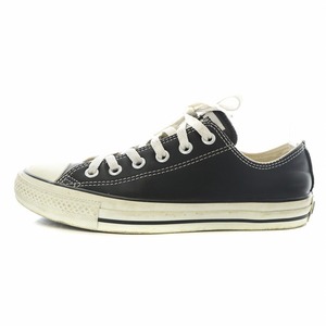 コンバース CONVERSE オールスター ALL STAR スニーカー シューズ レザー 24.5cm 黒 ブラック 1B906 /AN9 レディース