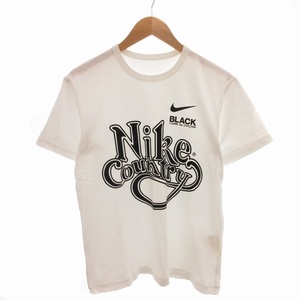 ブラックコムデギャルソン BLACK COMME des GARCONS ナイキ NIKE コラボ 20SS ロゴプリント Tシャツ 半袖 L 白 ホワイト 1E-T105 /FT ☆AA