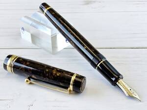 【極希少】 美品 パイロット 万年筆 初代 カスタムレガンス 天冠フラット ペン先18K-750 太字 PILOT CUSTOM LE アンティーク品