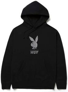 HUF Playboy Rhinestone Pullover Hoodie Black S パーカー