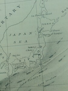 ペリー艦隊制作 黒潮海流図及びメキシコ湾海流図の類似性 1854年 オリジナル石版画