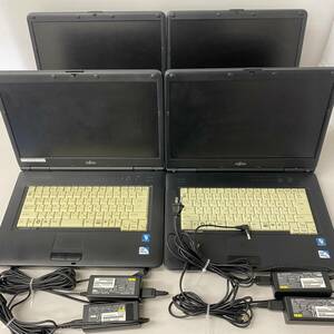 Lifebook a540/b/TOSHIBA 山売り ノートパソコン ラップトップ 現状品 起動確認のみ 4台セット 充電ケーブル付き FCH01X904