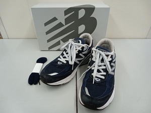 【箱付】New Balance ニューバランス M990NV6 Mede in USA 990 v6 NV6 スニーカー ネイビー 27cm メンズ 替え紐付