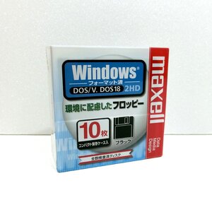 9504　新品未開封 フロッピー ディスク Windowsフォーマット DOS/V DOS18 保存ケース入り maxell マクセル 未使用 MFHD18.D10P