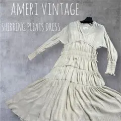 ameri vintage shirring pleats dress