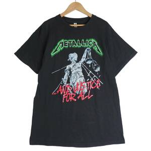 良品◆ METALLICA メタリカ ALSTYLE APPAREL & ACTIVEWEAR ロック バンドT 半袖 Tシャツ 黒 メンズ M ◆US古着 AND JUSTICE FOR ALL 2894E0