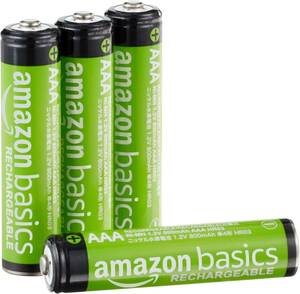 4本 Amazonベーシック 充電池 充電式ニッケル水素電池 単4形4個セット (最小容量800mAh、約1000回使用可能)